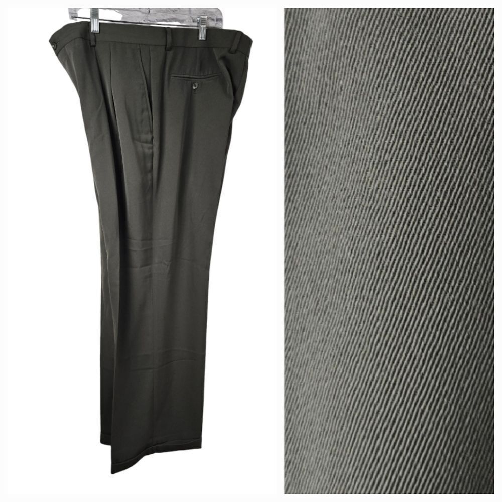 Claiborne Men's 40x30 PR Essentials Meru Classic Fit Pleated Dress Pant Cuffed